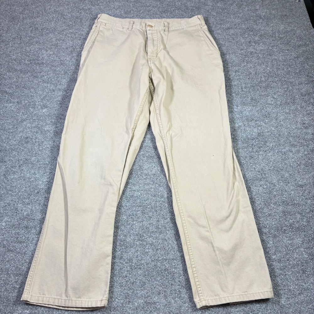 Patagonia Organic Cotton Canvas Pants Mens 34 Short Khaki Tan Straight Leg